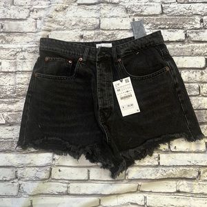 NWT Zara high rise black shorts.